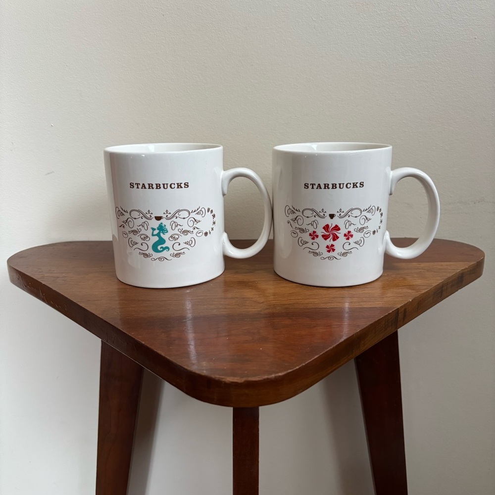 Two vintage Starbucks Mugs
